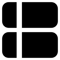 Dashboard Vertical Rectangle Split Left Icon from Core Solid Set