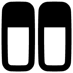 Dashboard Vertical Rectangle Split Top Icon from Plump Remix Set