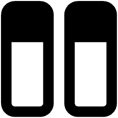 Dashboard Vertical Rectangle Split Top Icon from Core Remix Set