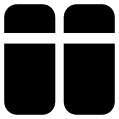 Dashboard Vertical Rectangle Split Top Icon from Core Solid Set