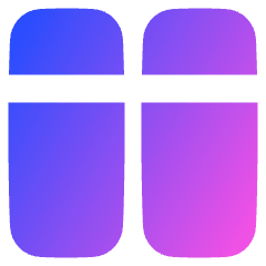 Dashboard Vertical Rectangle Split Top Icon from Plump Gradient Set