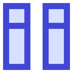 Dashboard Vertical Rectangle Split Top Icon from Sharp Duo Set