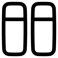 Dashboard Vertical Rectangle Split Top Icon from Plump Line Set