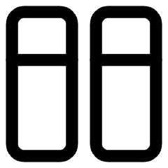 Dashboard Vertical Rectangle Split Top Icon from Core Line Set