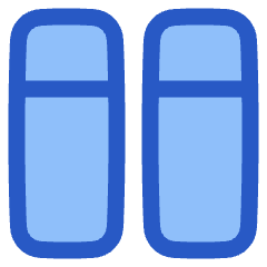 Dashboard Vertical Rectangle Split Top Icon from Plump Duo Set