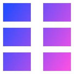 Dashboard Vertical Rectangle Thirds Icon from Sharp Gradient Set
