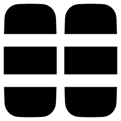 Dashboard Vertical Rectangle Thirds Icon from Plump Solid Set