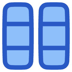 Dashboard Vertical Rectangle Thirds Icon from Plump Duo Set