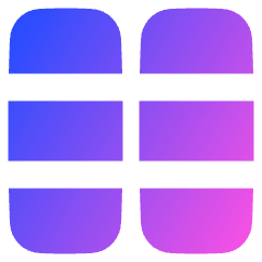 Dashboard Vertical Rectangle Thirds Icon from Plump Gradient Set