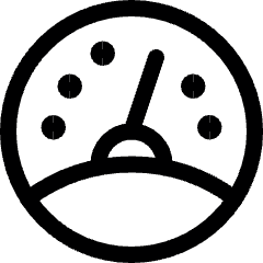 Gauge Dashboard 1 Icon from Ultimate Regular Set