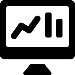 Pie Line Graph Desktop Icon from Ultimate Bold Set