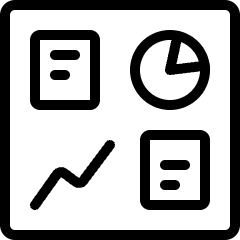 Pie Line Graph Icon from Ultimate Light Set