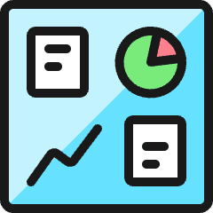 Pie Line Graph Icon from Ultimate Colors Set