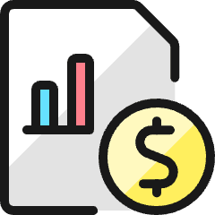 Data File Bars Cash Icon from Ultimate Colors Set