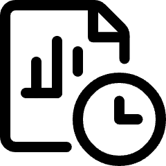 Data File Bars Clock Icon from Ultimate Regular Set