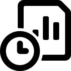 Data File Bars Clock Icon from Ultimate Bold Set