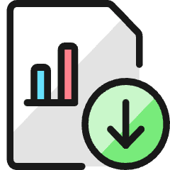 Data File Bars Download Icon from Ultimate Colors Set