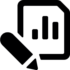 Data File Bars Edit Icon from Ultimate Bold Set