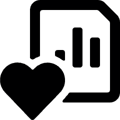 Data File Bars Heart Icon from Ultimate Bold Set