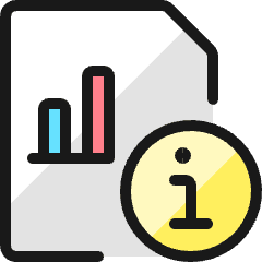 Data File Bars Info Icon from Ultimate Colors Set