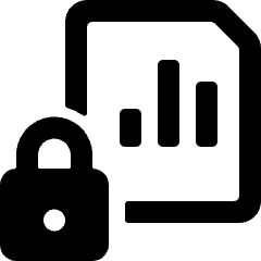 Data File Bars Lock Icon from Ultimate Bold Set