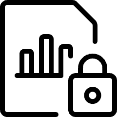 Data File Bars Lock Icon from Ultimate Light Set