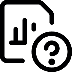Data File Bars Question Icon from Ultimate Regular Set