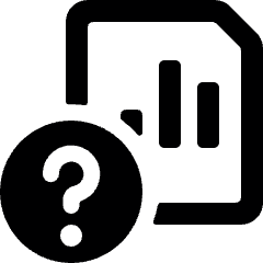 Data File Bars Question Icon from Ultimate Bold Set