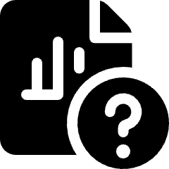 Data File Bars Question Icon from Ultimate Bold Set