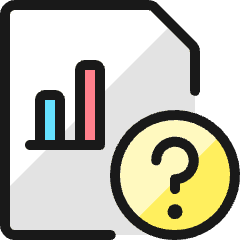 Data File Bars Question Icon from Ultimate Colors Set
