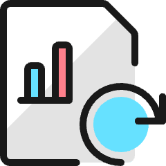 Data File Bars Refresh Icon from Ultimate Colors Set