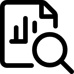 Data File Bars Search Icon from Ultimate Regular Set