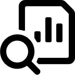 Data File Bars Search Icon from Ultimate Bold Set