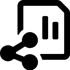 Data File Bars Share Icon from Ultimate Bold Set