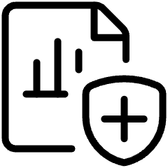 Data File Bars Shield Icon from Ultimate Light Set