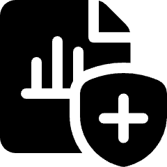 Data File Bars Shield Icon from Ultimate Bold Set