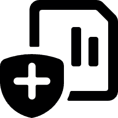 Data File Bars Shield Icon from Ultimate Bold Set