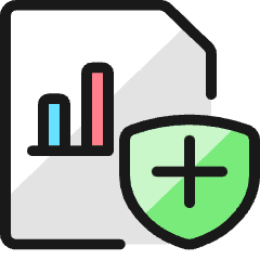 Data File Bars Shield Icon from Ultimate Colors Set