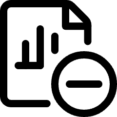 Data File Bars Subtract Icon from Ultimate Regular Set