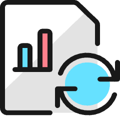Data File Bars Sync Icon from Ultimate Colors Set
