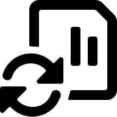 Data File Bars Sync Icon from Ultimate Bold Set