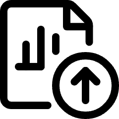 Data File Bars Upload Icon from Ultimate Regular Set