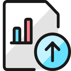 Data File Bars Upload Icon from Ultimate Colors Set
