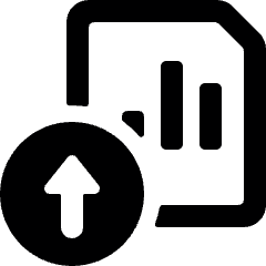 Data File Bars Upload Icon from Ultimate Bold Set