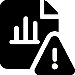 Data File Bars Warning Icon from Ultimate Bold Set