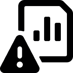 Data File Bars Warning Icon from Ultimate Bold Set