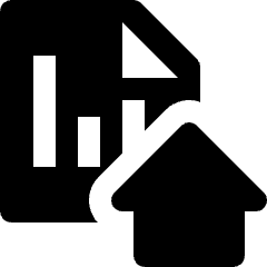 Stock Records Home Icon from Nova Solid Set