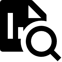 Stock Records Search Icon from Nova Solid Set