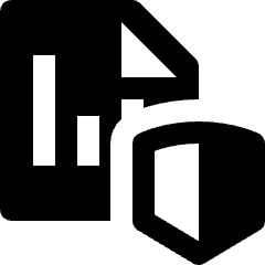 Stock Records Security Shield Icon from Nova Solid Set