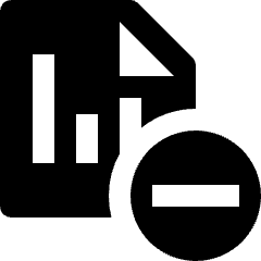 Stock Records Subtract Remove Icon from Nova Solid Set
